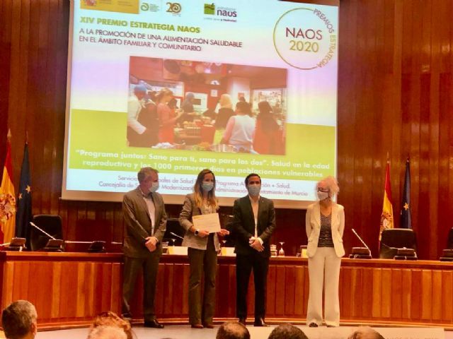 El Ayuntamiento de Murcia recibe el primer premio en la XIV edición de los Premios Estrategia NAOS por su programa de fomento de la lactancia materna