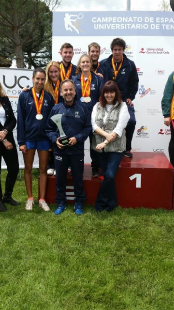 La UCAM logra cinco medallas en el Campeonato de España Universitario de tenis