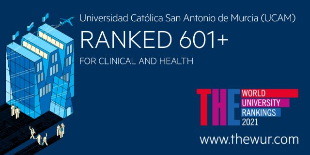 Times Higher Education sitúa a la UCAM entre las mejores universidades del mundo en Ciencias de la Salud
